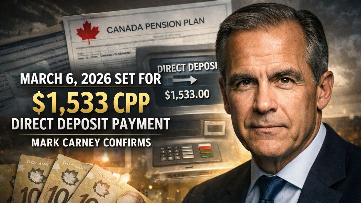 March 6, 2026 Set for $1,533 CPP Direct Deposit Payment, Mark Carney Confirms