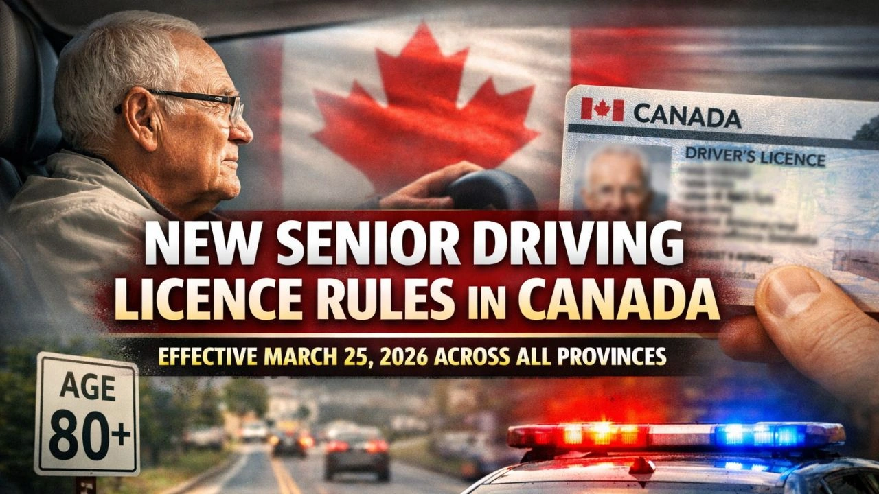New senior driving licence rules in Canada effective March 25 2026 across all provinces