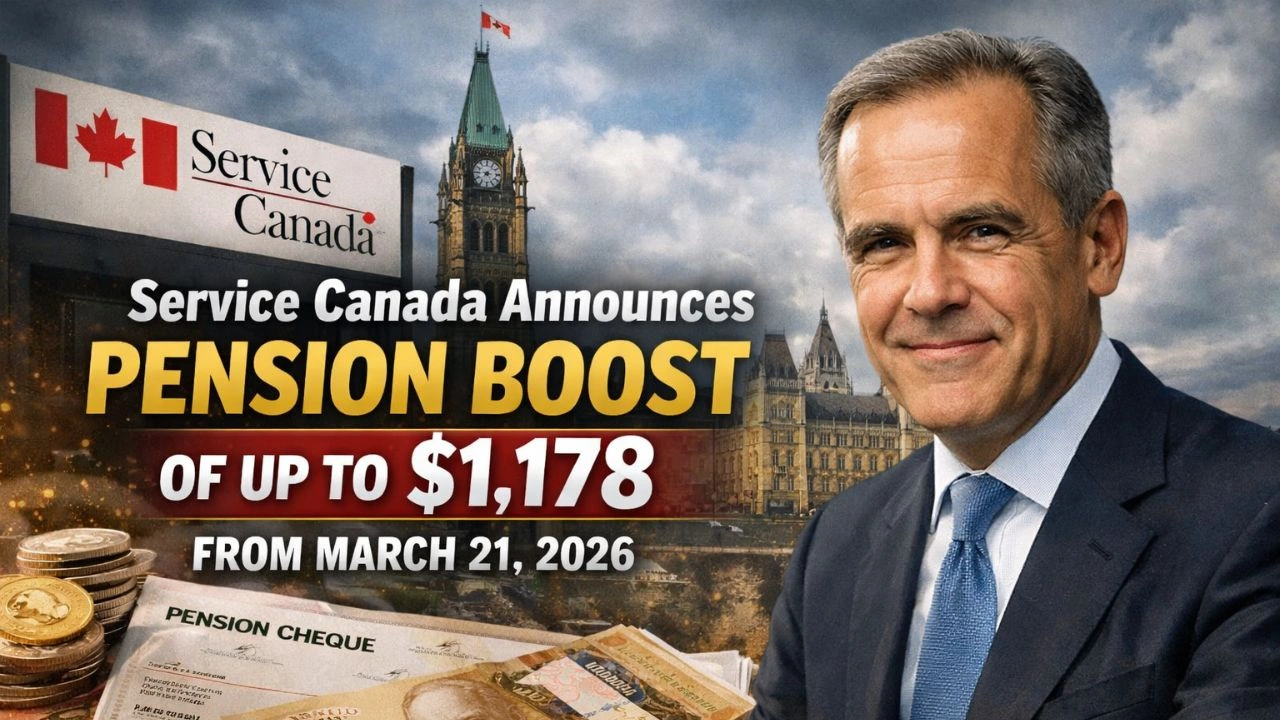 Service Canada Announces Pension Boost of Up to $1,178 from March 21, 2026